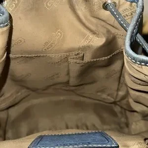 Vintage Coach Legacy Distressed Blue Leather Drawstring Backpack 9569 Rare (B) Coach | Bags | Vintage Coach Legacy Distressed Blue Leather  main image 3